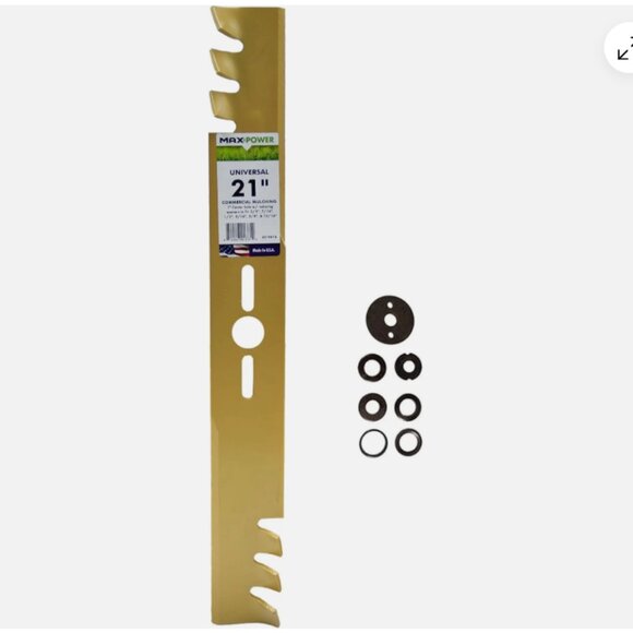 21-Inch Universal Gold Metal Comercial Mulching Lawn Mower Blade 331981B - Picture 1 of 12